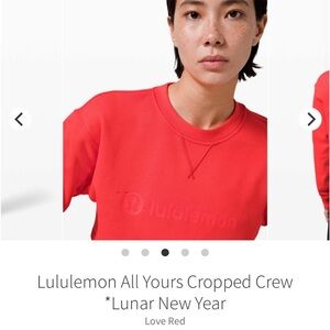 Lululemon Lunar New Year Cropped Crew 10